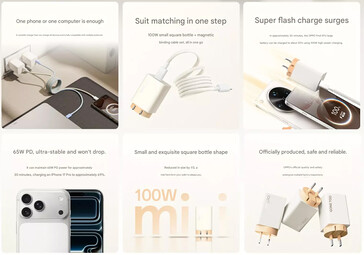 Huvudpunkterna i 100 W-laddaren