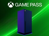 Nästa Xbox-konsol mockup med Game Pass-banner