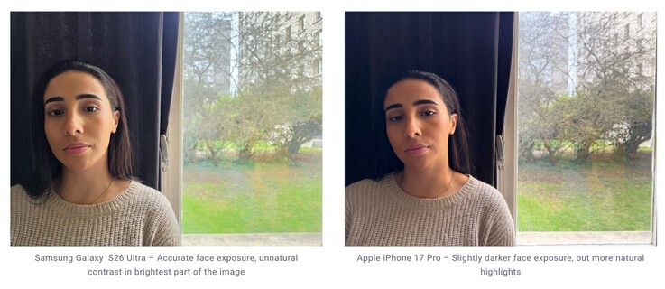 HDR-bearbetningen på Galaxy S26 Ultra leder ibland till onaturliga kontraster.