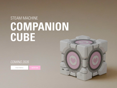 Teaser för Steam Machine Companion Cube på Dbrands webbplats, bilden. (Bildkälla: Dbrand) 