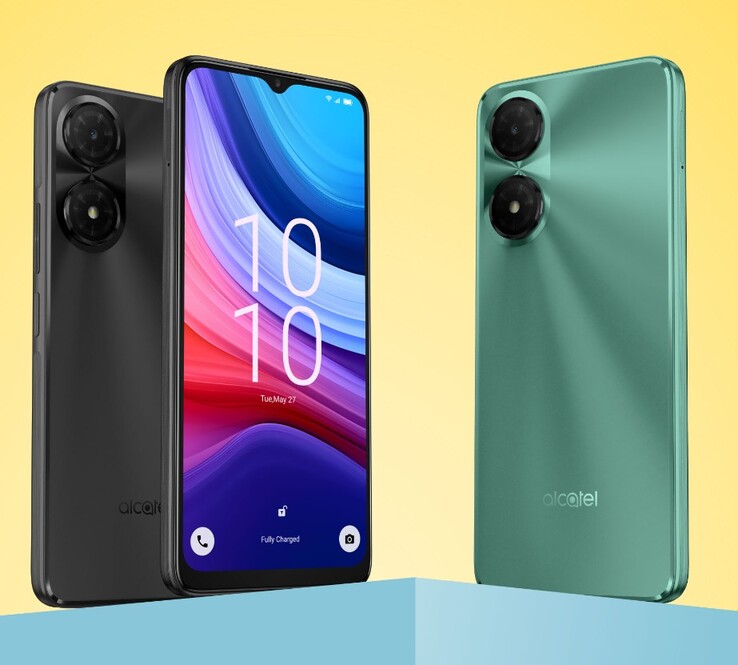 Alcatel 3 (2025) finns tillgänglig i färgerna Teal Blue och Space Gray. (Bildkälla: Alcatel)