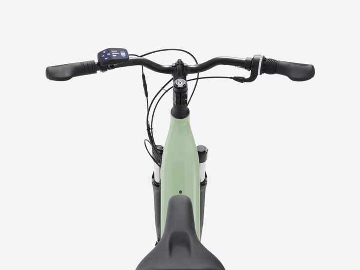 Decathlon Rockrider E-ACTV 100 Elektrisk hybridcykel med låg ram i mandelgrön