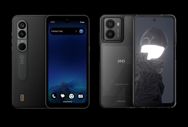 HMD Lvalo XE 5G (l) har en annan uppsättning pogo-kontakter än HMD Fusion (r). (Bildkälla: smashx_60/HMD)