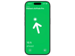 Precision Hitta funktion som lokaliserar AirPods Pro. (Bildkälla: Apple)