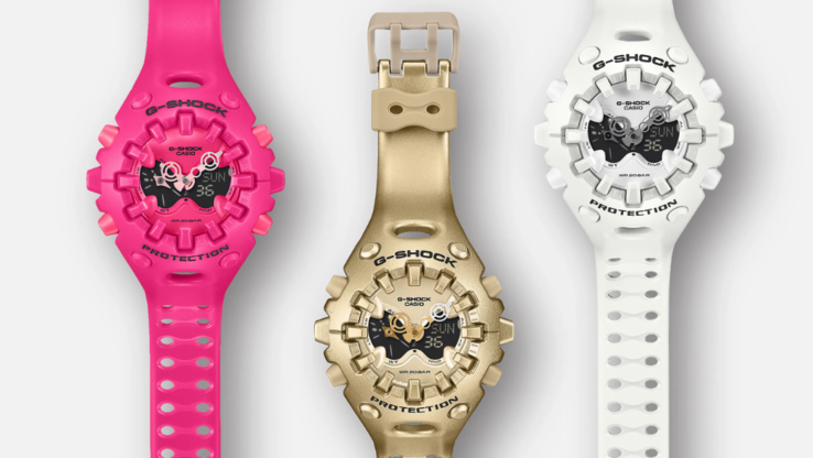 Från vänster till höger: Casio G-Shock GA-V01-4A, GA-V01-7A och GA-V01-9A klockor. (Bildkälla: Casio)