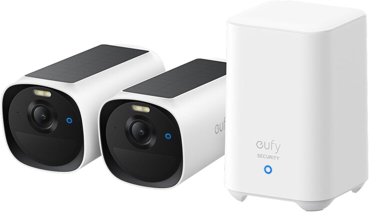 EufyCam E40-paketet innehåller två E40-kameror och HomeBase 2. (Bildkälla: eufy)