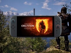 Oblivion Remastered Switch 2-porten visas på handhållen enhet