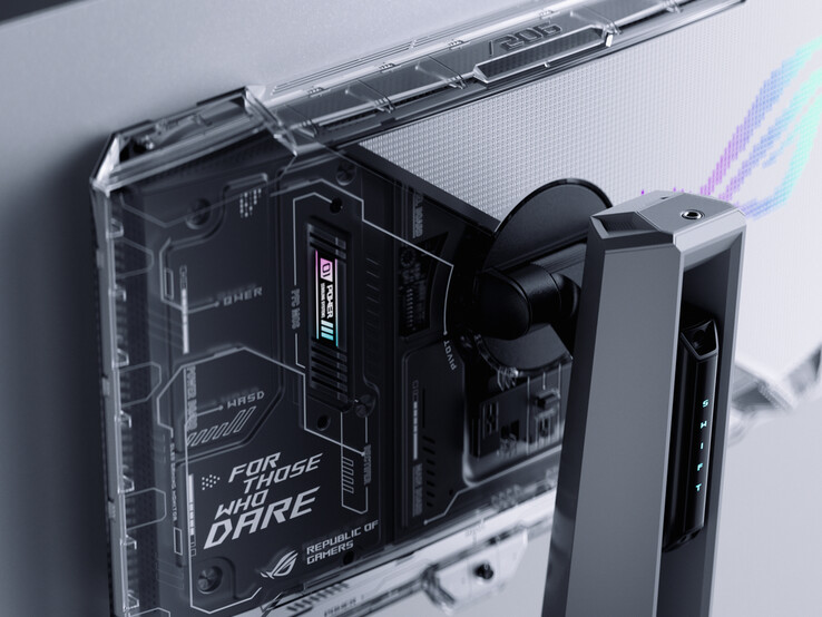 ROG Swift OLED PG27AQWP-W har en slående design. (Bildkälla: Asus)