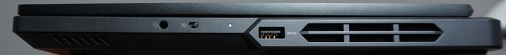 Portar till höger: Headset, kameralucka, USB-A (5 Gbit/s)