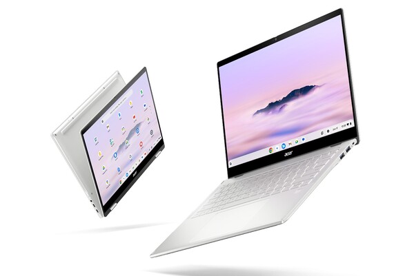 Acer Chromebook Plus Spin 514 i Platinum Silver. (Bildkälla: Acer)
