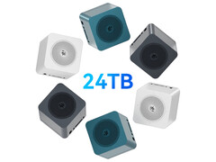 Beelink ME mini kostar från $329. På bilden: en reklambild av NAS-enheten. (Bildkälla: Beelink - redigerad)