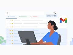 Konstnärlig bild av en person som använder Gmail. (Bildkälla: Google Blog)