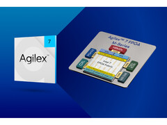 Ett reklamdiagram som visar upp det interna i Alteras Agilex 7 FPGA-chip. (Bildkälla: Altera Newsroom)