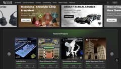 Den nya crowdfunding-sidan (se ovan) är i sin lanseringsfas men listar redan ett antal intressanta projekt (Bildkälla: MakerWorld)
