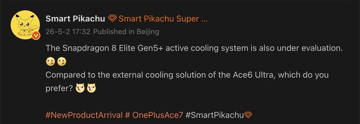 Läckta detaljer om OnePlus Ace 7.