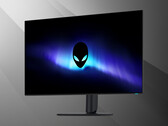 Alienware AW3226Q 32-tums 4K OLED-skärm, framifrån sett i vinkel