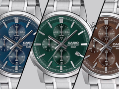 Från vänster till höger, Casio MTP-E510D-2A2V, MTP-E510D-3AV och MTP-E510D-5AV. (Bildkälla: Casioblog)