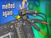 RTX 4090 med smält 12VHPWR (Bildkälla: Der8auer YouTube-kanal)