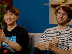 En skärmdump av en intervju med Choi Ji Won och Guillaume Broche (bildsökning: Lies of P YT)