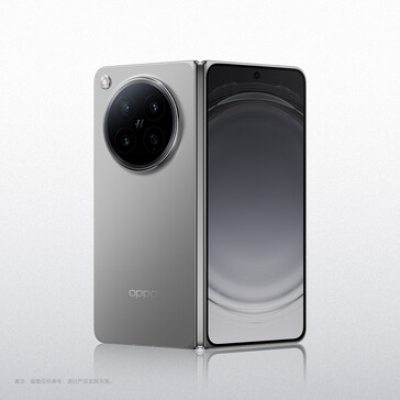 Oppo Find N6 i färgsättningen Original Titanium.