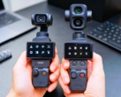 Osmo Pocket 3 (till vänster) bredvid Osmo Pocket 4P (till höger).