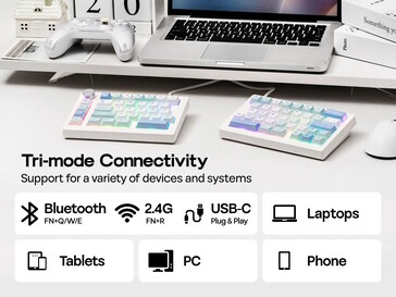 Bluetooth och 2,4 GHz-anslutning stöds. (Bildkälla: Epomaker)