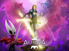 Aeterna Lucis-bannern med Hornet från Silksong (Bildkälla: Sony PlayStation, Team Cherry med ändringar)