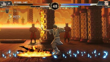 Bild: En skärmdump från spelet Avatar Legends: The Fighting Game.