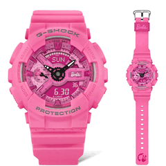 Casio G-Shock GMA-S110BE-4A Barbie-klocka i begränsad upplaga drivs av ett CR1220-batteri med en beräknad batteritid på 2 år (Bildkälla: Casio)