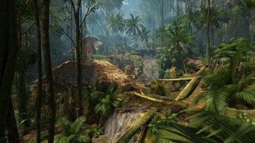 En bild som visar en by i Gröna helvetet. (Bildkälla: Steam)