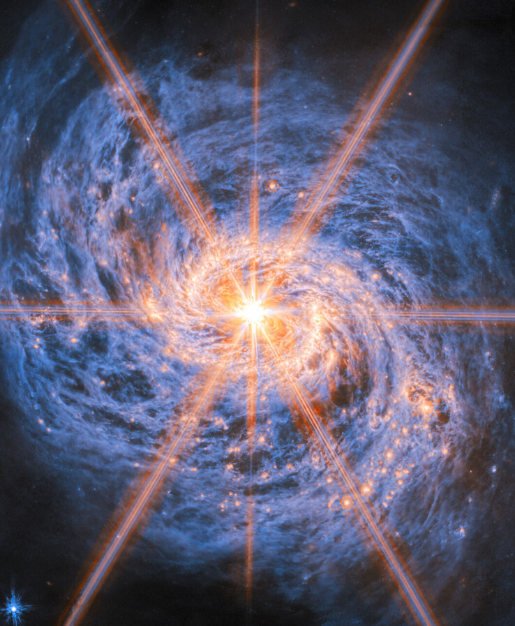En bild som visar galaxen NGC 1068.