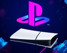 PS5 Digital-konsolen vilar horisontellt under PlayStation-logotypen