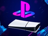 PS5 Digital-konsolen vilar horisontellt under PlayStation-logotypen
