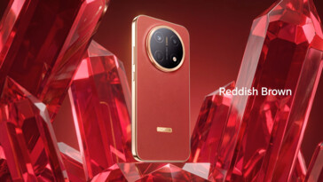 Honor X9e Pro i rödbrunt.