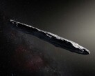 Illustration av den första interstellära asteroiden som någonsin upptäckts, 1I/ʻOumuamua. (Bildkälla: ESO, M. Kornmesser)
