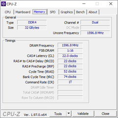 CPU-Z Minne