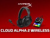 De trådlösa hörlurarna HyperX Cloud Alpha 2 levereras med en basstation. På bilden: en kampanjbild av uppsättningen. (Bildkälla: HP - redigerad)