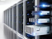Serverrack med specialanpassade skenor. King Slide kontrollerar 80 % av marknaden för högkvalitativa serverskenor.