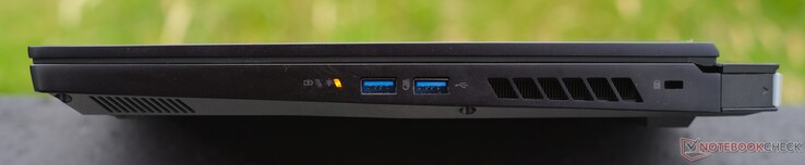 Höger: Indikatorlampor, 2x USB-A 3.2, Kensingtonlås