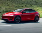 Den nya Tesla Model Y i Ultra Red (Bildkälla: Tesla)