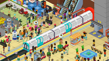 En bild som visar en tunnelbanestation i Overcrowd: A Commute 'Em Up. (Bildkälla: Steam)