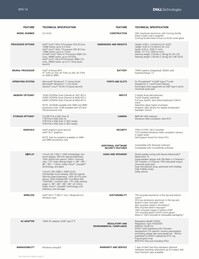 Dell XPS 14: Specifikationer