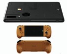 En rendering av Ayaneo Gaming Pad och den teleskopiska handkontrollen som är designad för den. (Bildkälla: Ayaneo - redigerad)