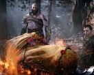 En skärmdump från introduktionssekvensen med Laufey i God of War