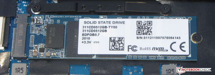 En PCIe SSD fungerar som systemenhet.