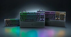 Förutom den fullstora versionen finns Razer Huntsman V3 Pro också i en TKL-version utan numeriskt tangentbord och i en kompakt 60%-version (Bild: Razer).