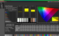 ColorChecker före kalibrering (jämfört med sRGB)