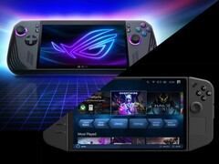 Asus ROG Ally X (överst) och Lenovo Legion Go (nederst).