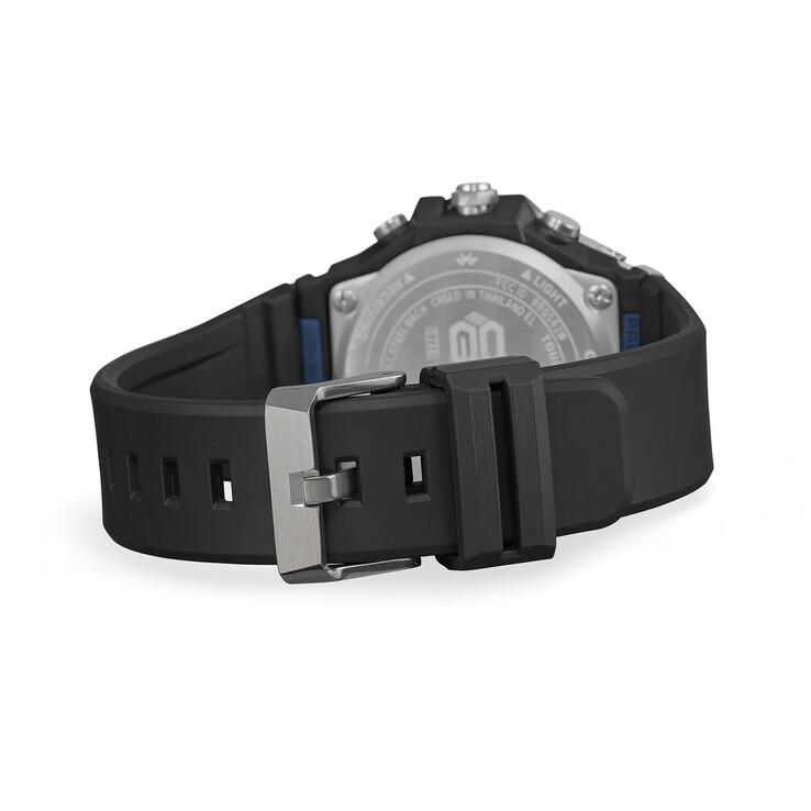 GST-B1000-2A med ett svart armband av harts.