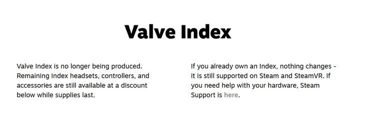 Uppdatering om Valve Index.